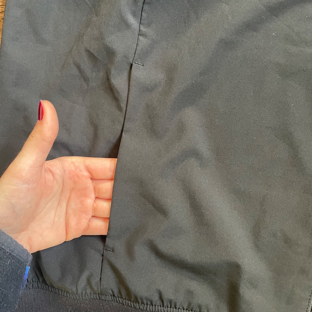 Banana Republic Black Bomber Jacket XL Men Zip Front Lightweight Stretch Travel - Picture 4 of 7
